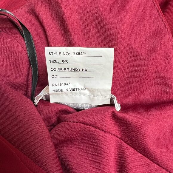 Dessy Collection Shirred Chiffon Long Gown Burgundy Size 0 MSRP $273 - Picture 13 of 13